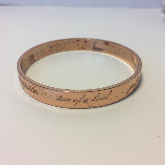 KATE SPADE Rose Gold Best Friend Ever Bangle - Picture 16 of 16